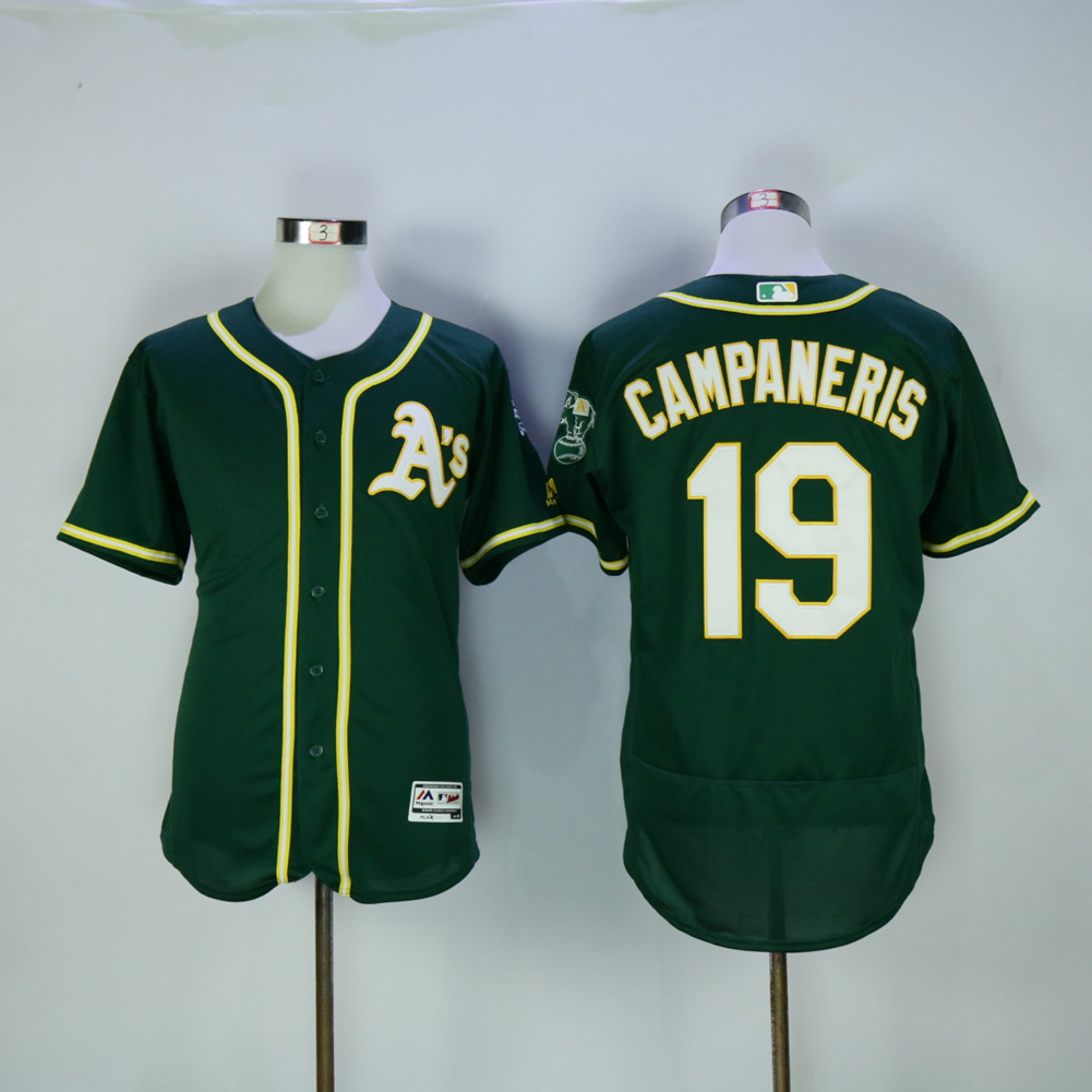 Men Oakland Athletics #19 Campaneris Green MLB Jerseys->oakland athletics->MLB Jersey